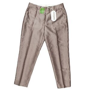 Kate Spade Women Sz 6 Lewitt Margaux Crop Pants Geometric Square Pink Black NWT